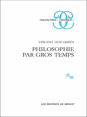 cover image of Philosophie par gros temps